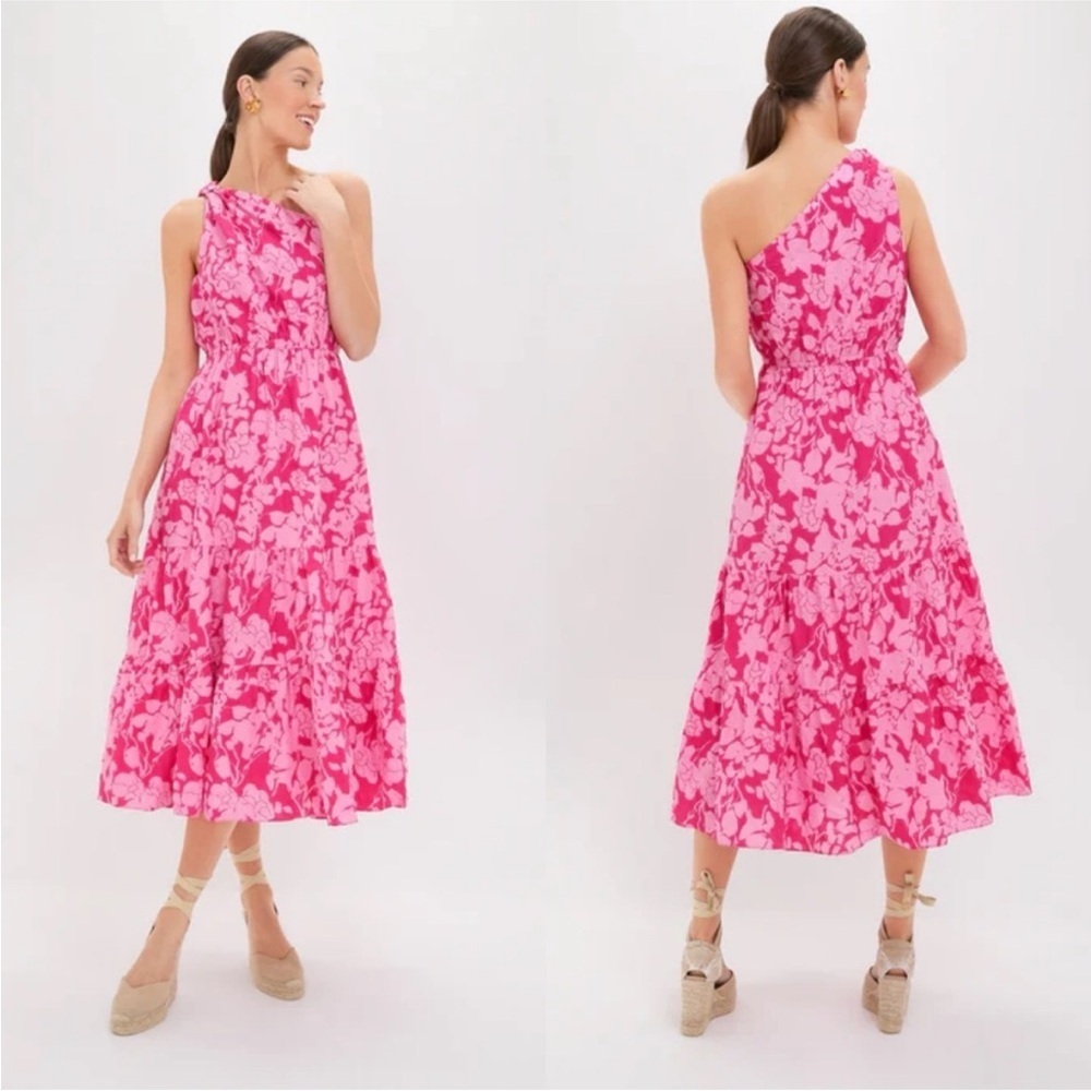 Tuckernuck HYACINTH HOUSE Pink Floral One Shoulder Sybil Maxi Dress Size XL